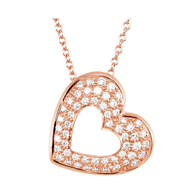 rose gold heart necklace