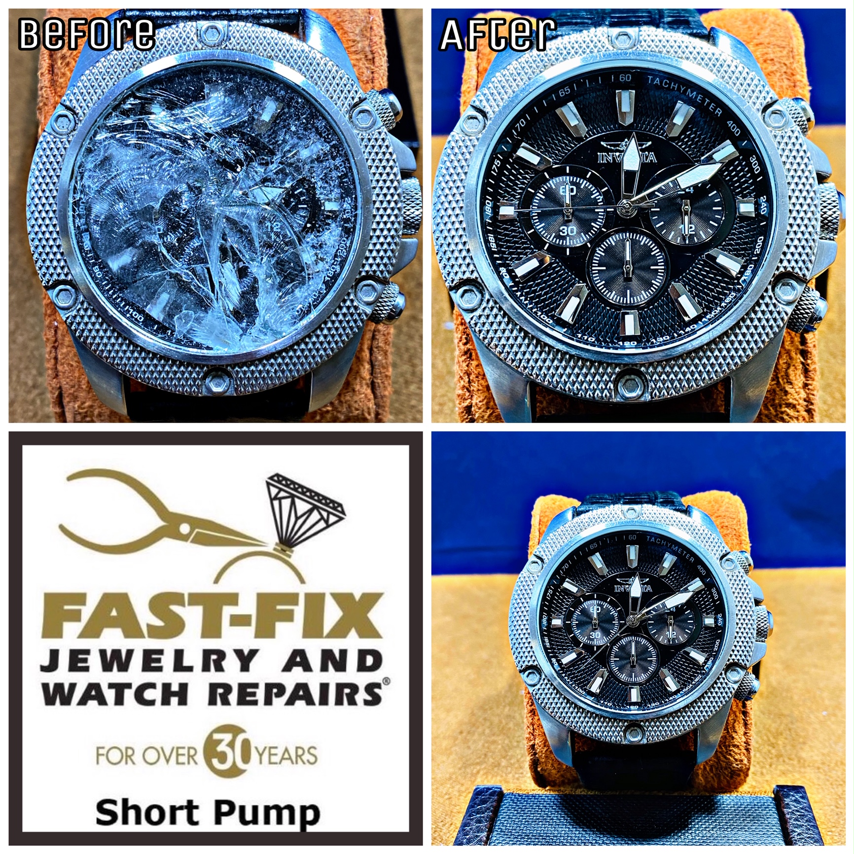 Crystal replacement on Invicta watch